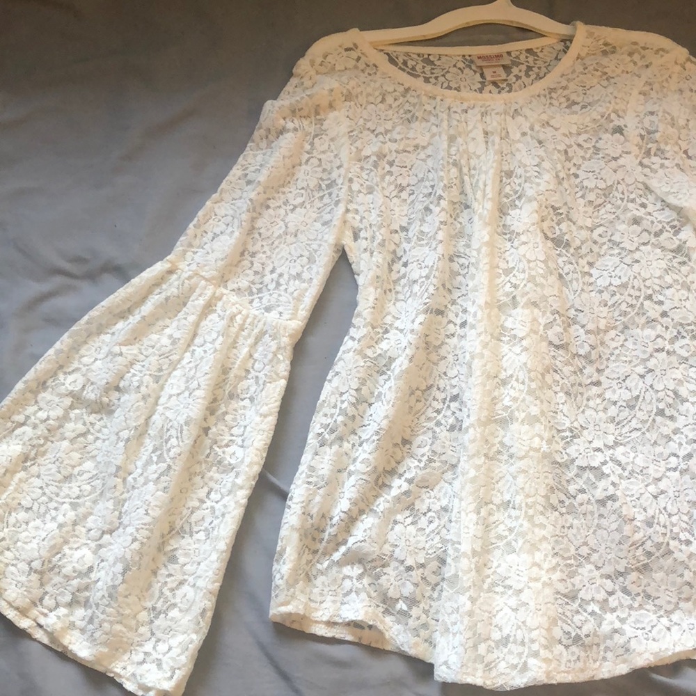 Lace white top